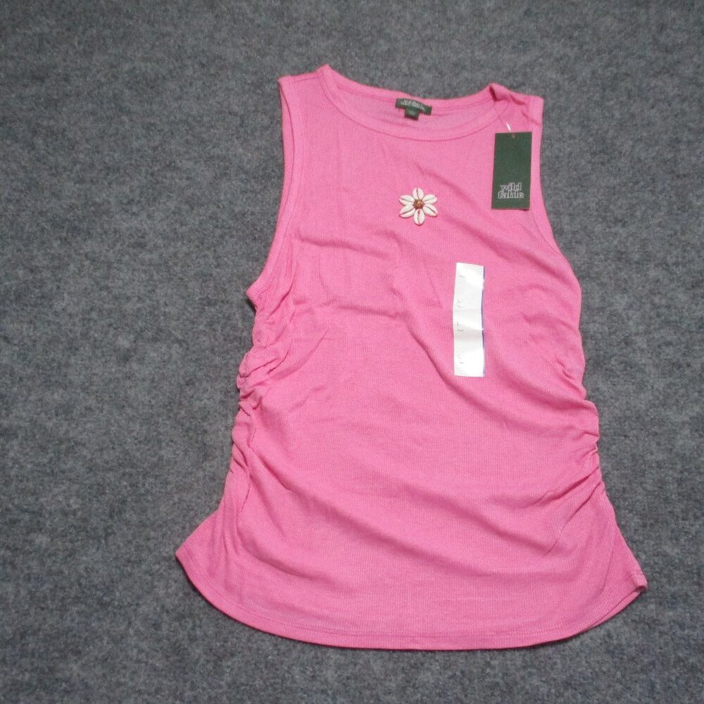 Wild Fable Pink Tank Top Seashell Flower Size Large NWT